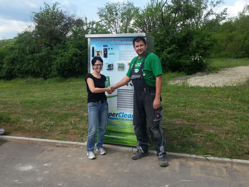 Übergabe Station CamperClean